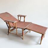 Rattan chaise longue