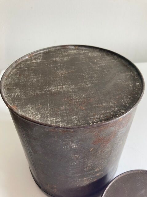 Set of 2 old weathered metal boxes