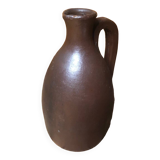 Ancienne Bouteille En Grès Marron Signature Vintage #A589