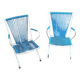 Pair of children's scoubidou armchairs