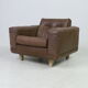 Vintage armchair Søren Nissen and Ebbe Gehl in brown leather