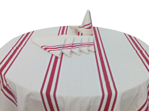 Nappe basque et 6 serviettes