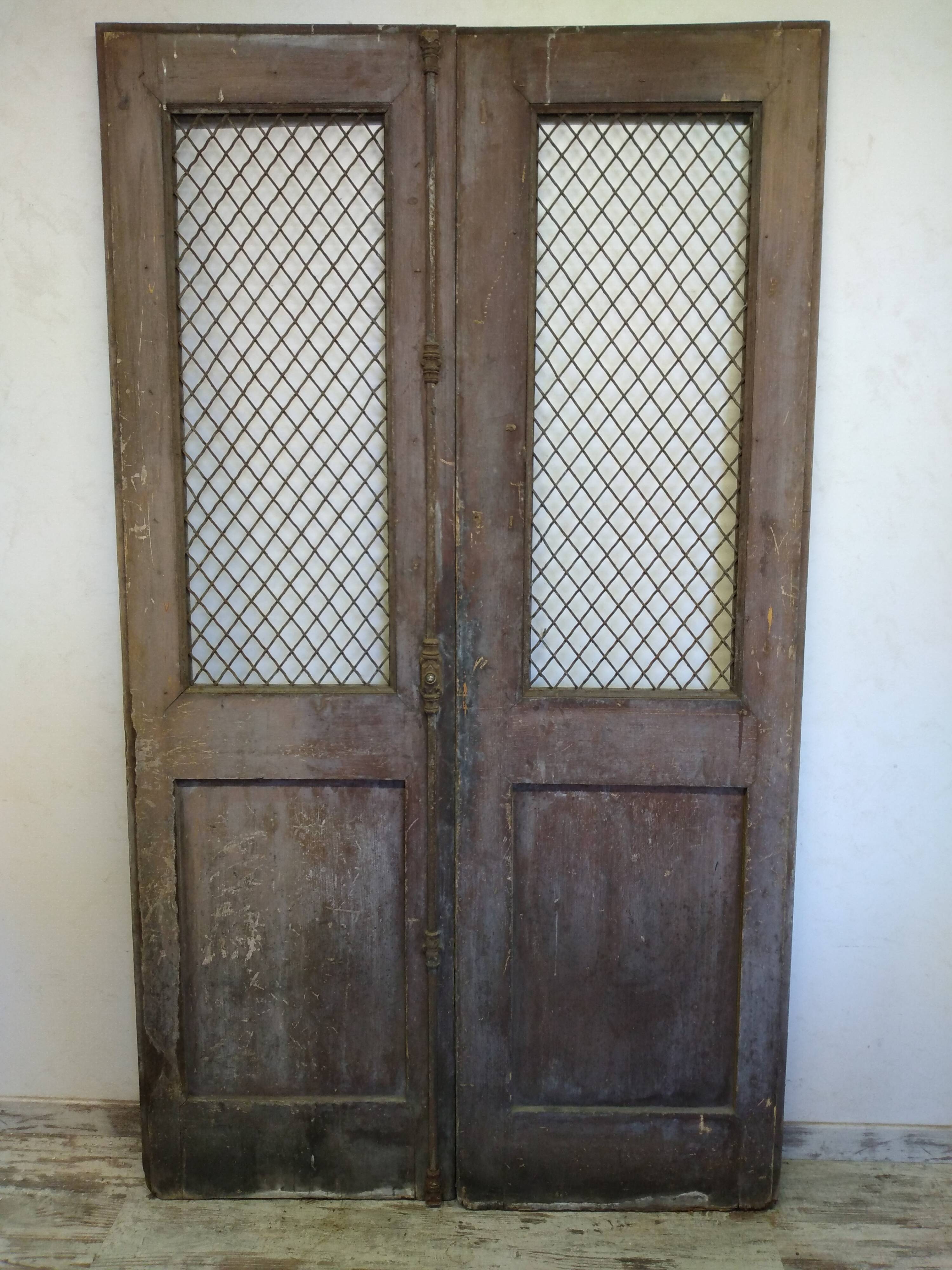 Double old mesh door