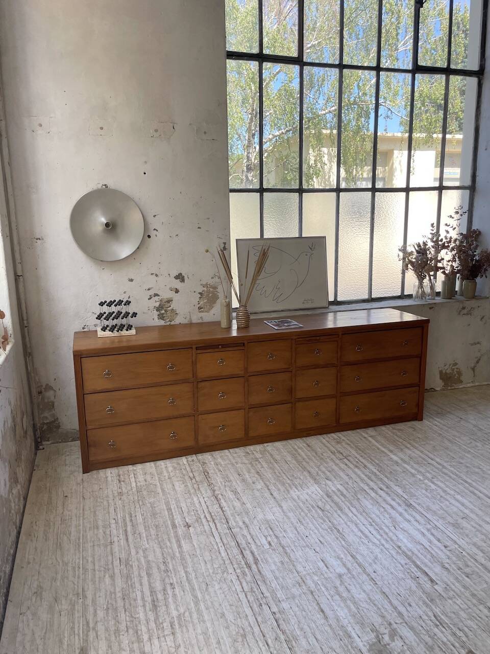 XXL golden oak craft furniture from the 50s