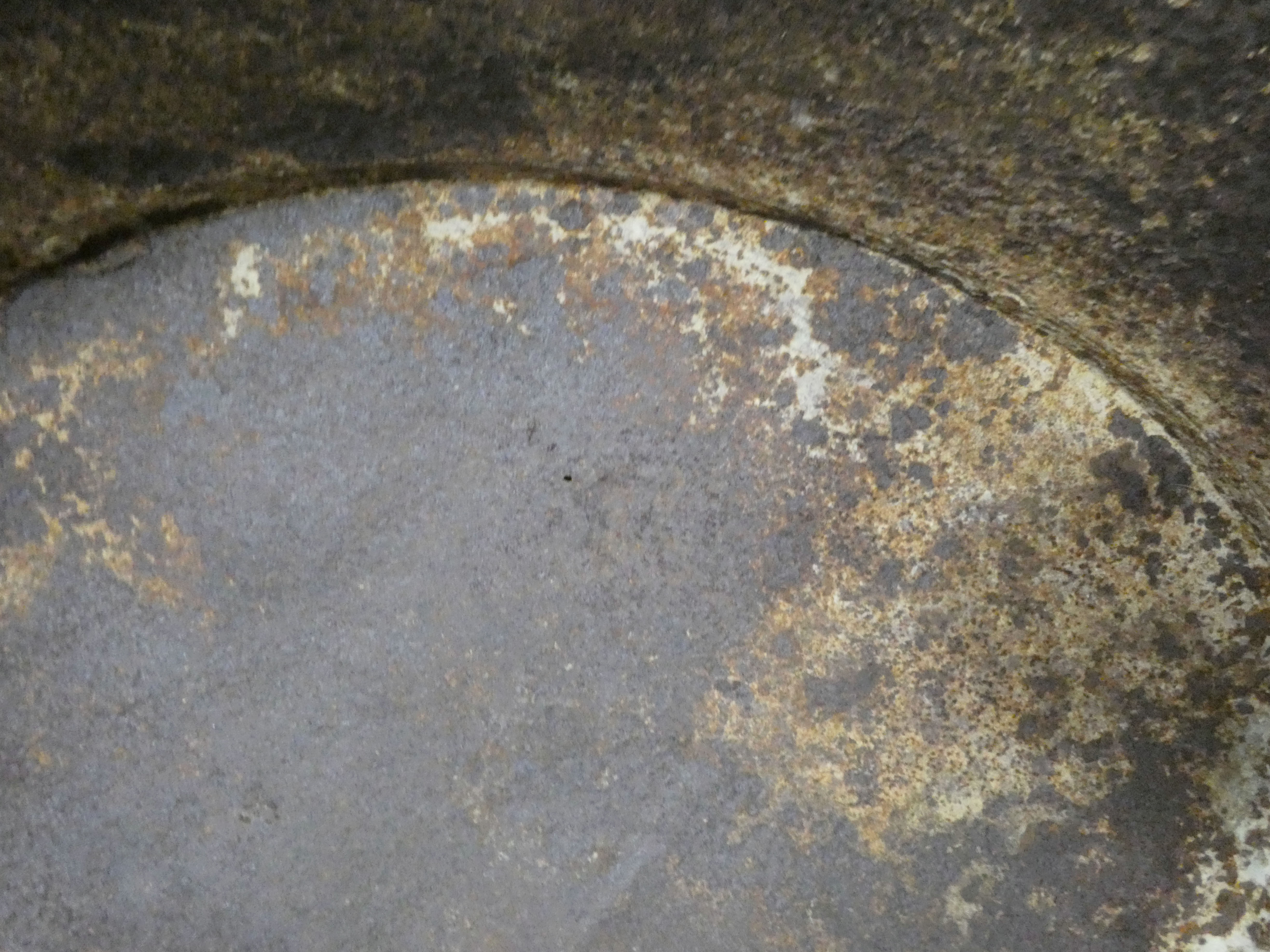 Old basin bath galvanized zinc oval