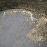 Old basin bath galvanized zinc oval