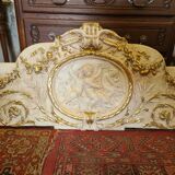 pediment panel with stucco angels