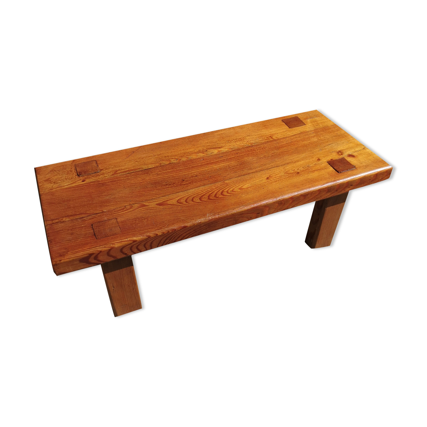 Brutalist table in meleze