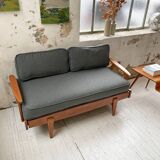 Daybed expandable Scandinavian 2-seater bench