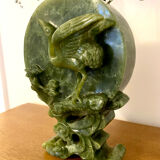 Vase chinois, en jade sculpté