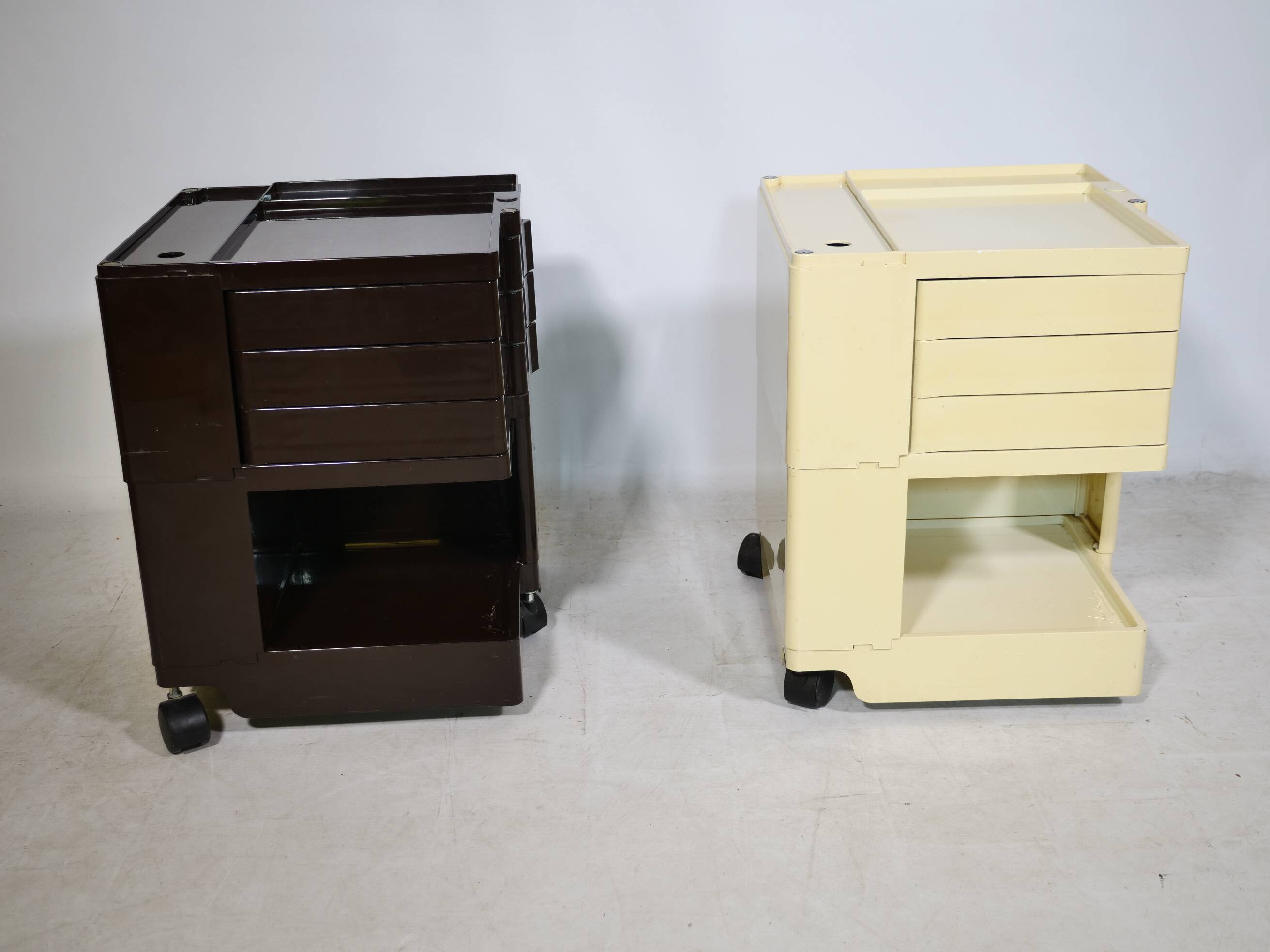 Space Age Rolling Cabinets in Plastic by Joe Colombo, Set of 2, 1970