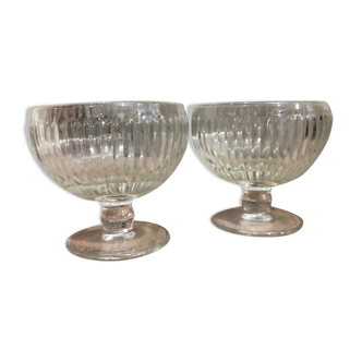 Set de 2 verres à dessert vintage