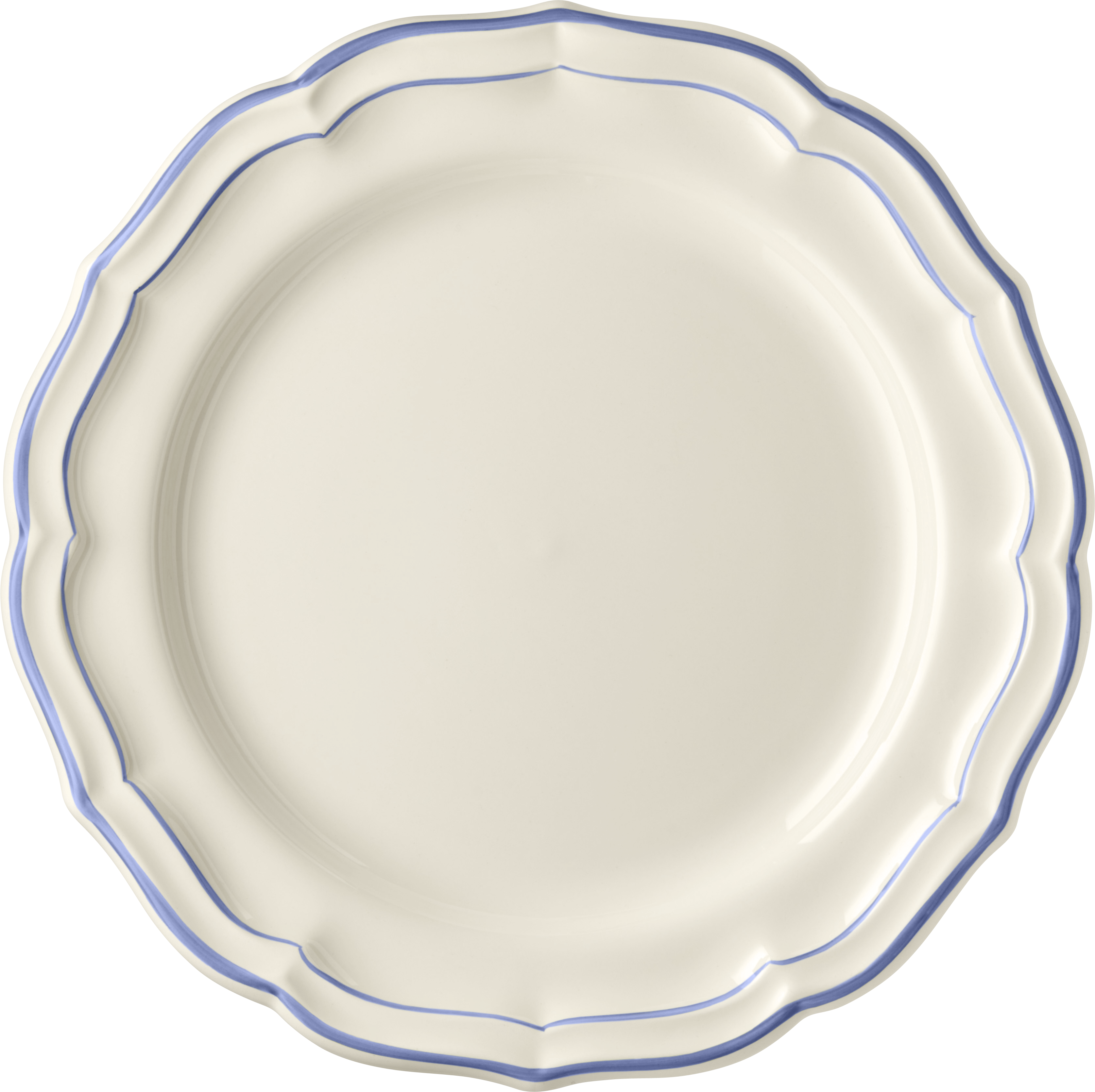Set of 6 extra flat plates collection fillets blue