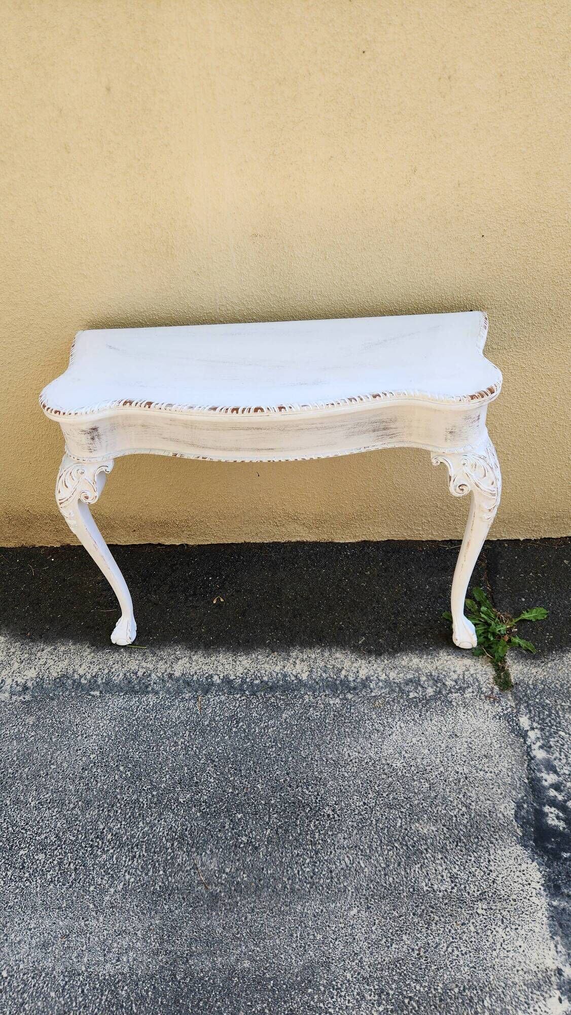 Magnificent console in Gustavian style / Shabby chic patinated.