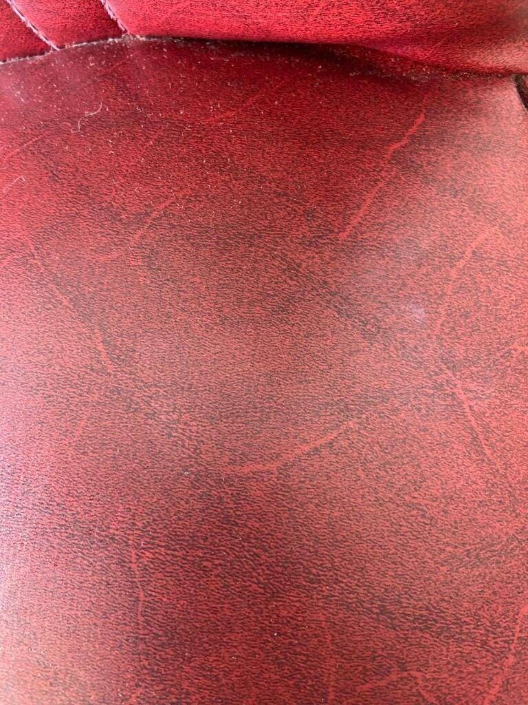 Vintage dark red one-seater cocktail armchair / chair