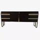Vintage Bauhaus style metal sideboard from the 1970s
