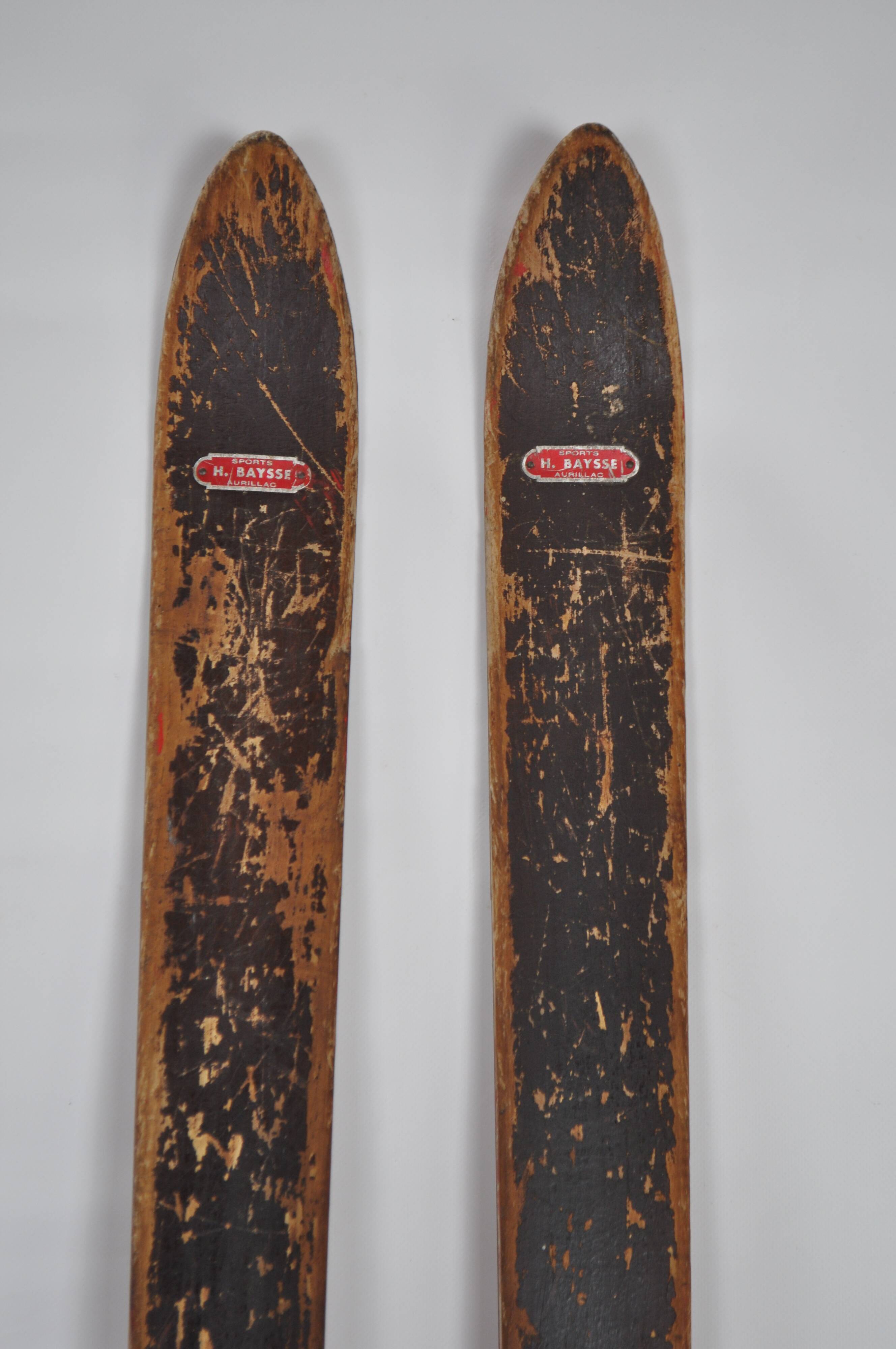 Paire de ski en bois noir ramy