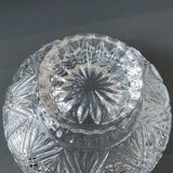 Molded crystal candy cup/dish/boho chic. art deco. starry/cross/leafy patterns, petals