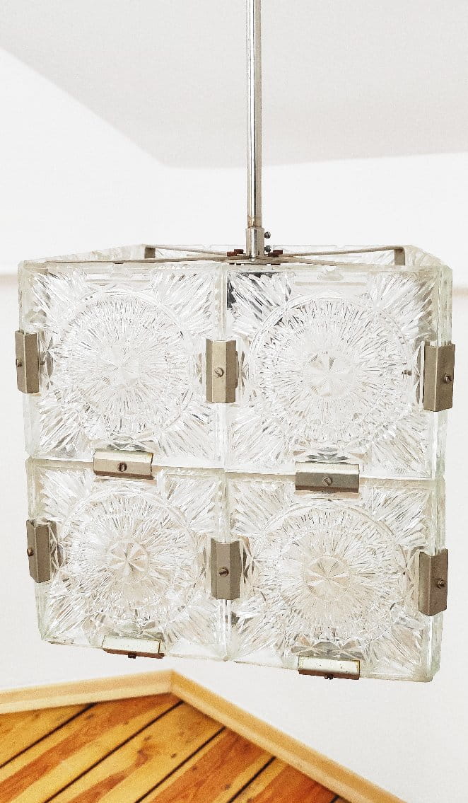 Czech Pendant Lamp by Kamenicky Senov for Kamenický Šenov, 1960s