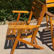 Paire de fauteuils pliants vintage en bois