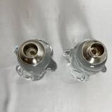 Tableware pair of crystal candlesticks JB France 20th century