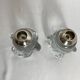 Tableware pair of crystal candlesticks JB France 20th century