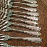Lot forks silver metal