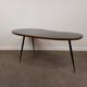 Table basse vintage en forme de haricot