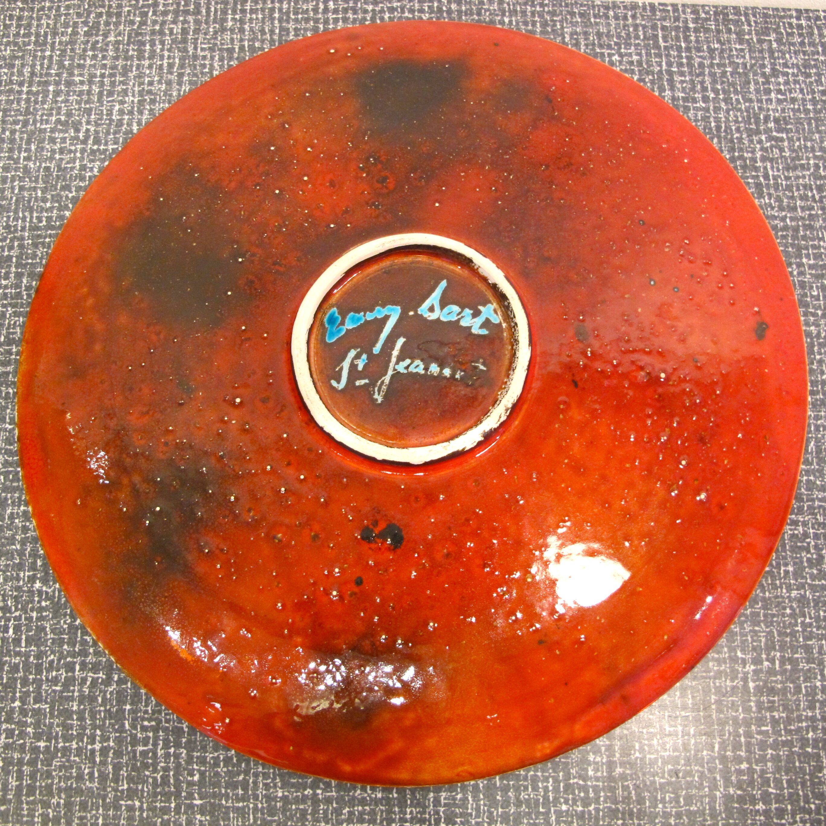 Flat modernist ceramic around 1950