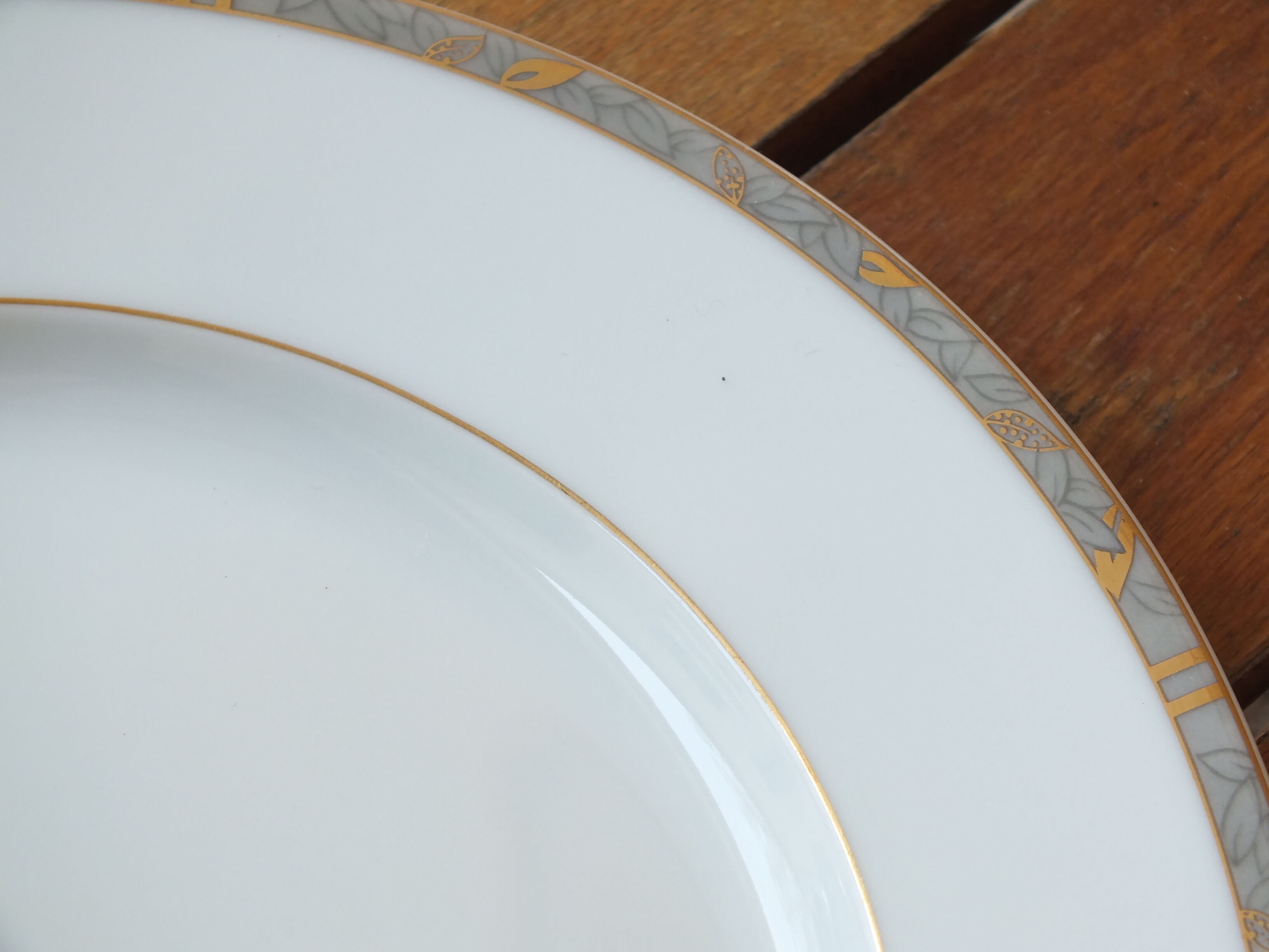 5 porcelain dessert plates from Limoges - Deshoulières and Guy Degrenne