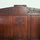 Arts crafts oak bench with storage