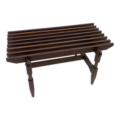 Tabouret en bois italien moderne du milieu du siècle, années 1960