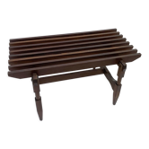 Tabouret en bois italien moderne du milieu du siècle, années 1960