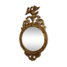 Ancient golden wood witch mirror - late 19th century