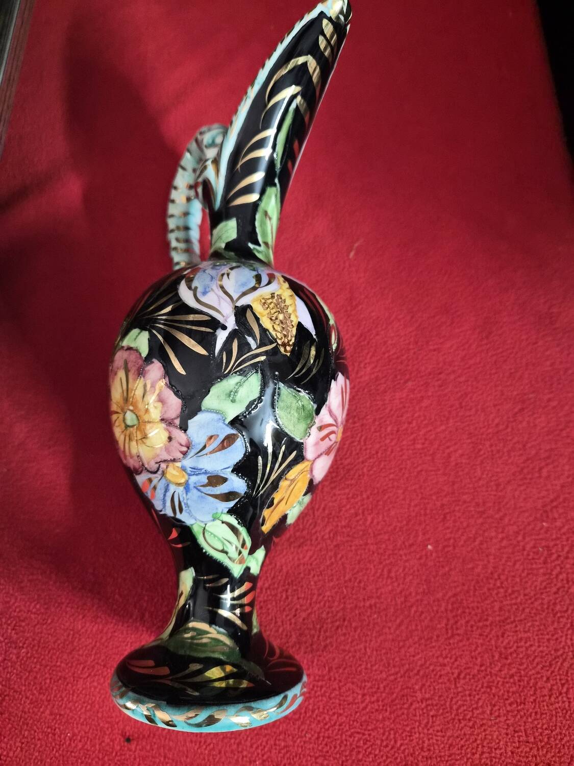 decorative ceramic pitcher, signed "Arte Veneziana"