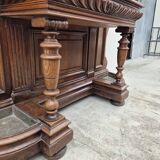Cloakroom Napoleon III coat rack 19th in solid oak