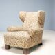 Art Deco wingback armchair, Europe, 1930s