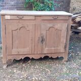 Buffet 2 portes 2 tiroirs ancien châtaignier massif bois brut
