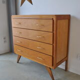 Chest of drawers vintage feet compass 1970