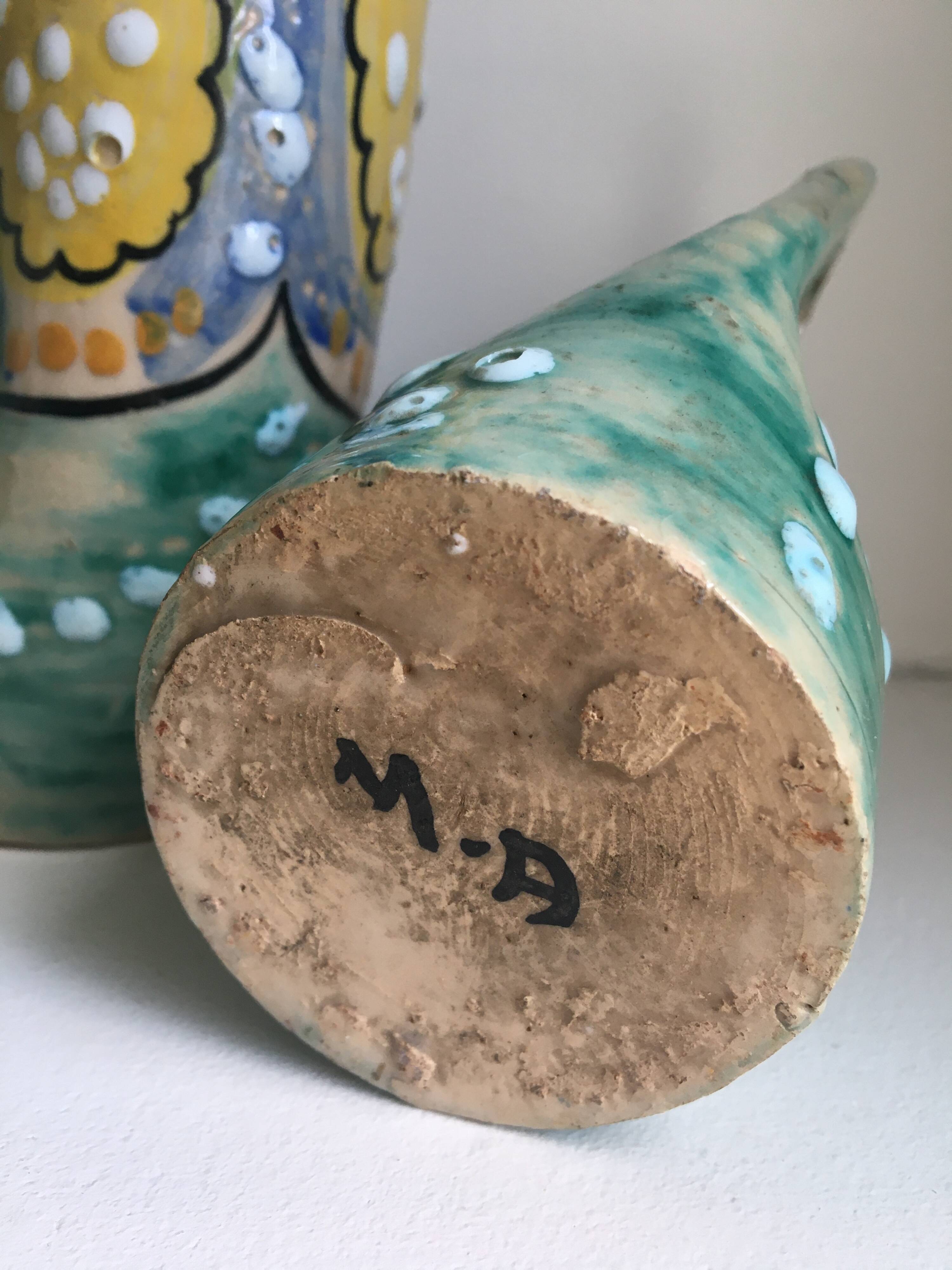 Set of Iberian ceramic mugs