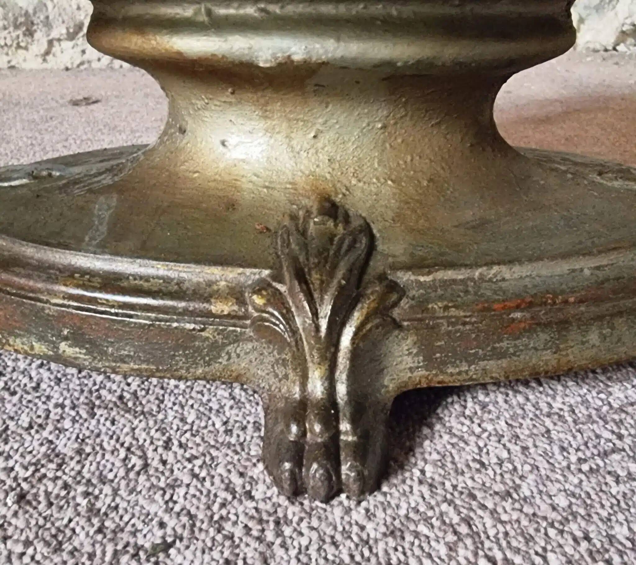 Large antique cast iron planter on a stand, France, circa 1900.