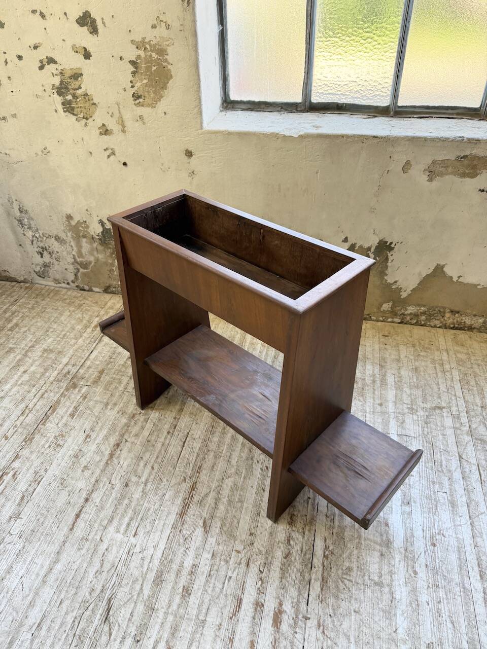 Jardinière années 50 palissandre constructiviste