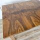 Extendable Art Deco table in olive root