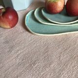 Nappe de vendange ancienne en chanvre teintée en rose thé