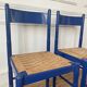 Paire de chaises en bois et corde