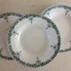 3 iron earth plates Digoin Sarreguemines Art Nouveau style