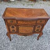 Commode transition in marquetry, Louis XV style, early 20th century.