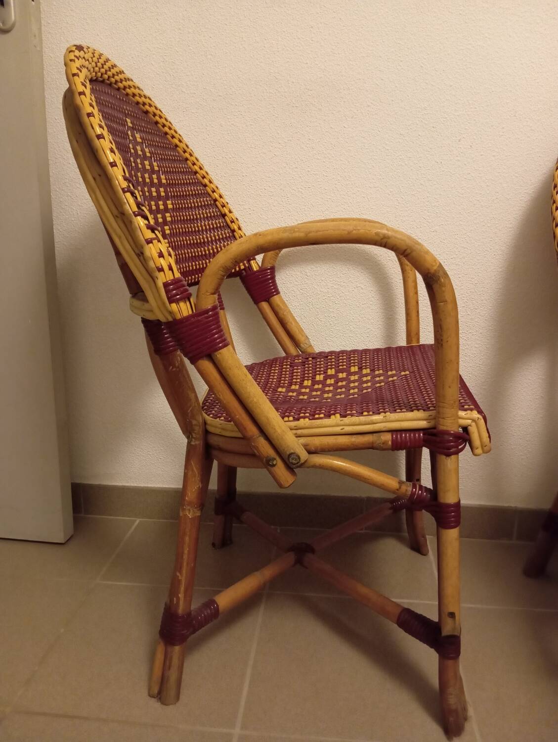 Vintage rattan bistro chairs