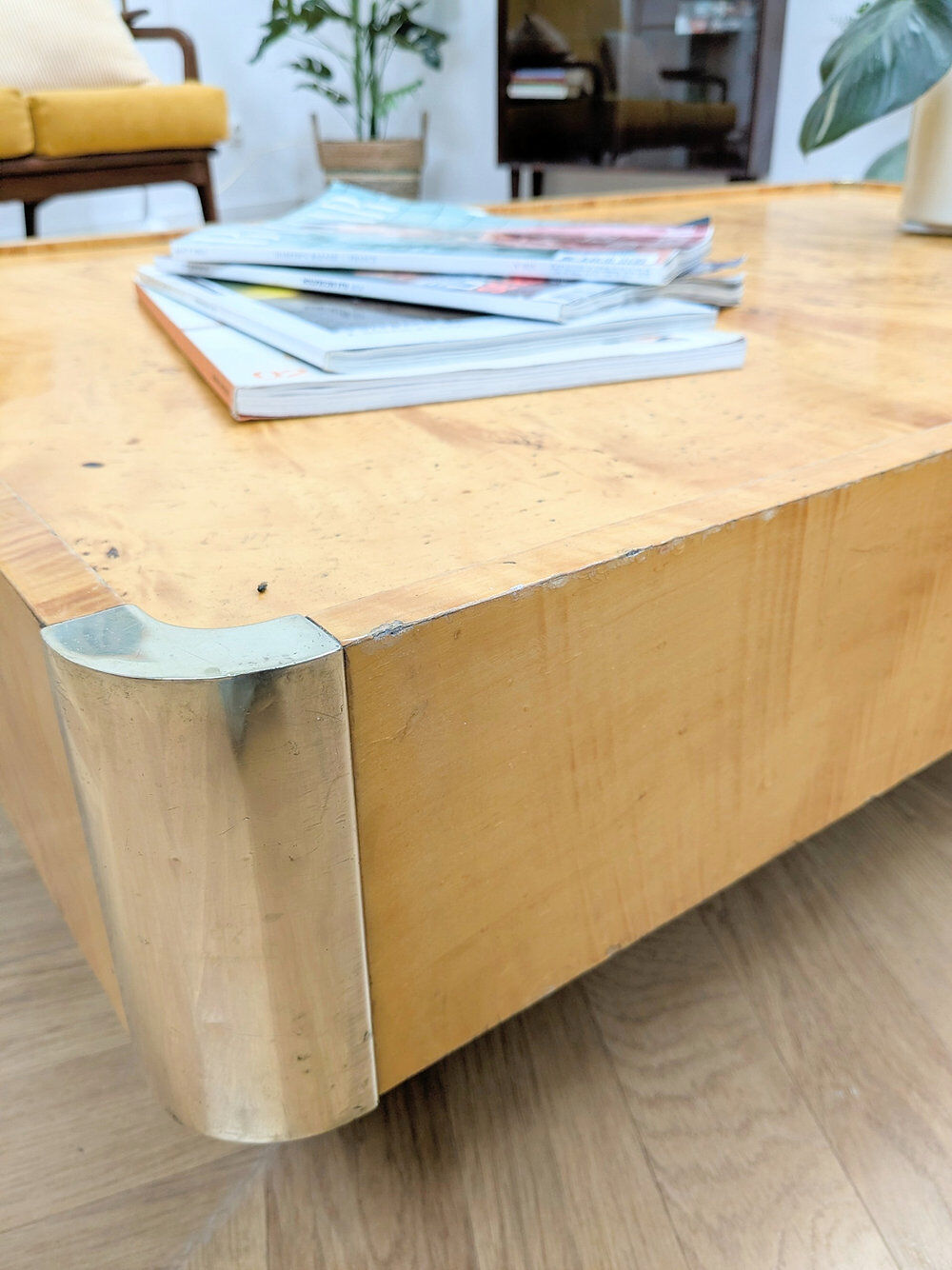 Table basse vintage par Jean Claude Mahey
