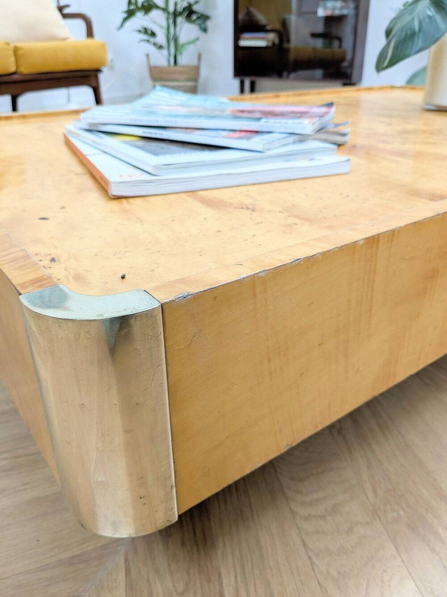 Vintage coffee table by Jean Claude Mahey